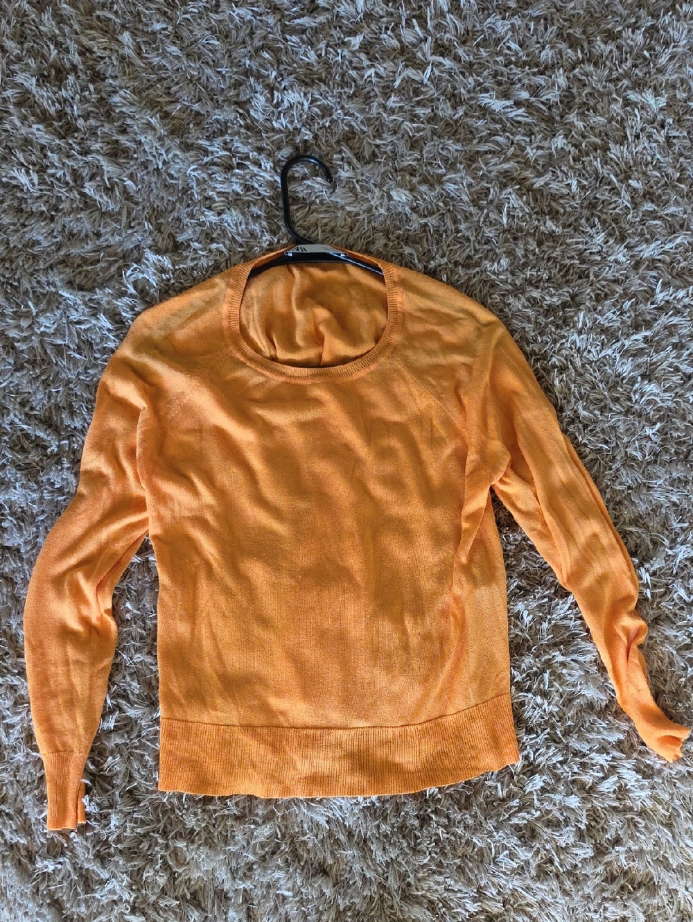 Zara orange slim-fit crewneck sweater